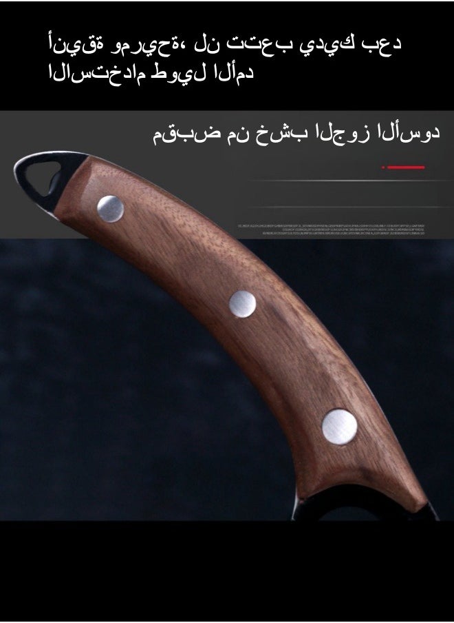 Browning - Stainless Steel Express Skinning and Cutting Point Knife Hammer Pattern Slicing Knife Deboning Knife Beef and Sheep Butchering Knife - Walnut Color Handle - Image 1