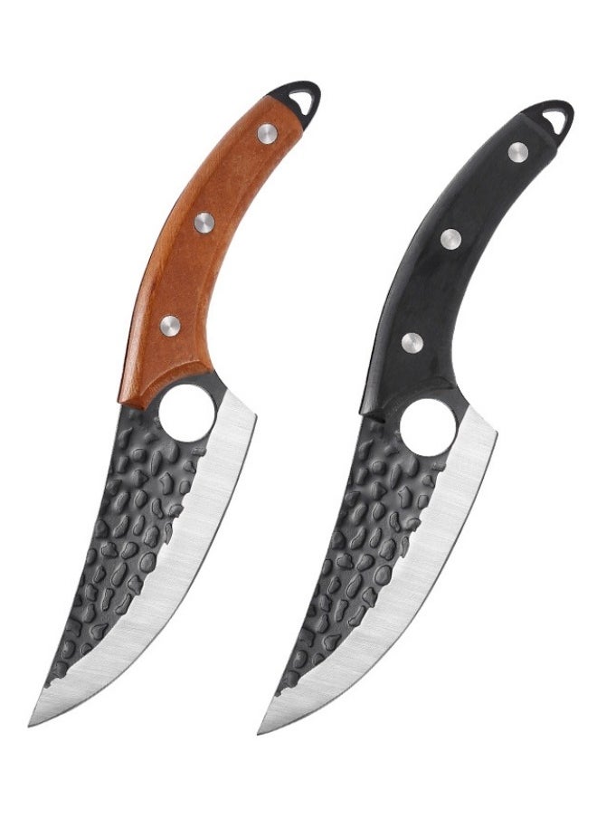 Browning - Stainless Steel Express Skinning and Cutting Point Knife Hammer Pattern Slicing Knife Deboning Knife Beef and Sheep Butchering Knife - Walnut Color Handle - Image 1
