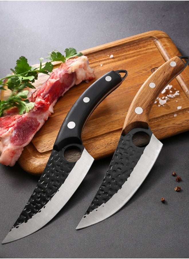 Browning - Stainless Steel Express Skinning and Cutting Point Knife Hammer Pattern Slicing Knife Deboning Knife Beef and Sheep Butchering Knife - Walnut Color Handle - Image 1