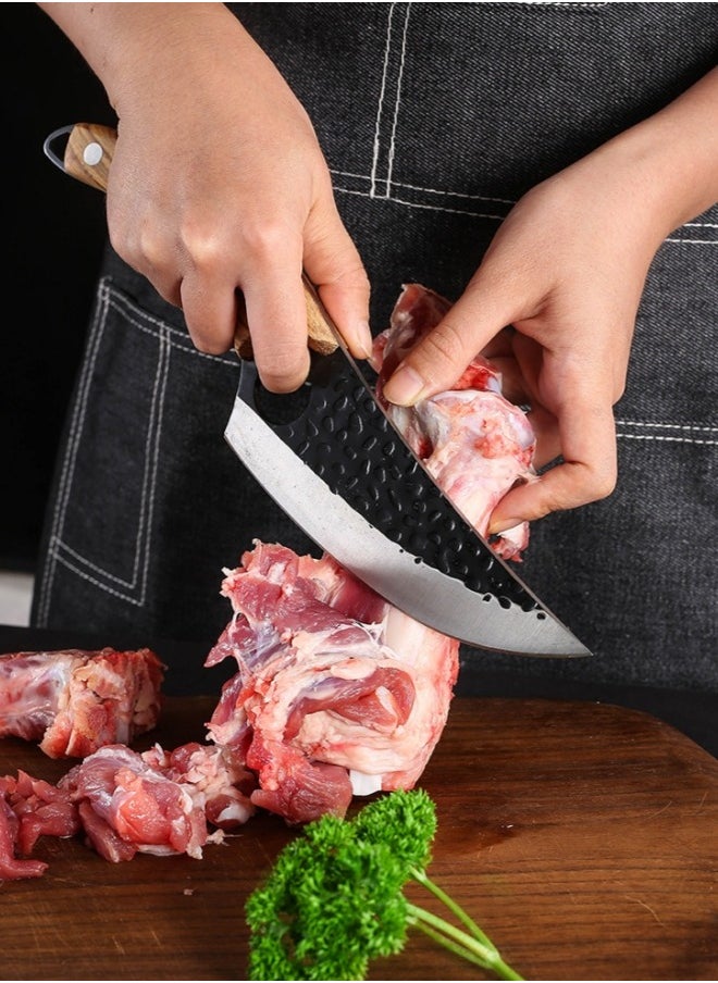 Browning - Stainless Steel Express Skinning and Cutting Point Knife Hammer Pattern Slicing Knife Deboning Knife Beef and Sheep Butchering Knife - Walnut Color Handle - Image 1