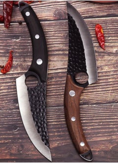 Browning Stainless Steel Express Skinning and Cutting Point Knife Hammer Pattern Slicing Knife Deboning Knife Beef and Sheep Butchering Knife - Walnut Color Handle  - Image 3