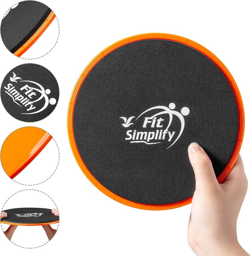 Fit Simplify Core Sliders Abdominal Exerciser with Instruction Guide and Carry Bag - Image 2