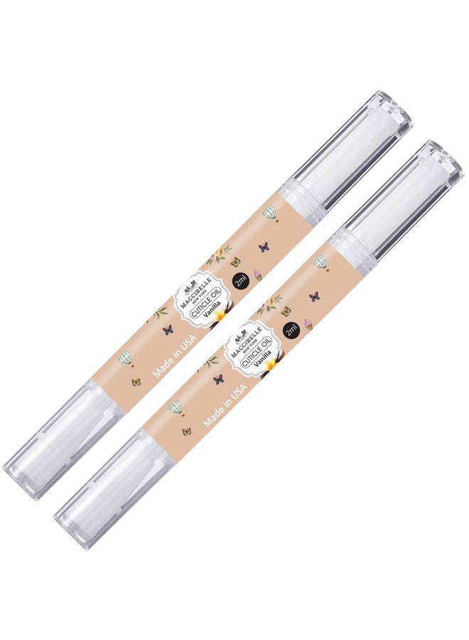 maccibelle 2 Pcs Pure Cuticle & Nail Oil Pen 2Ml Heals Dry Cracked Cuticles. (Vanilla) - Image 1