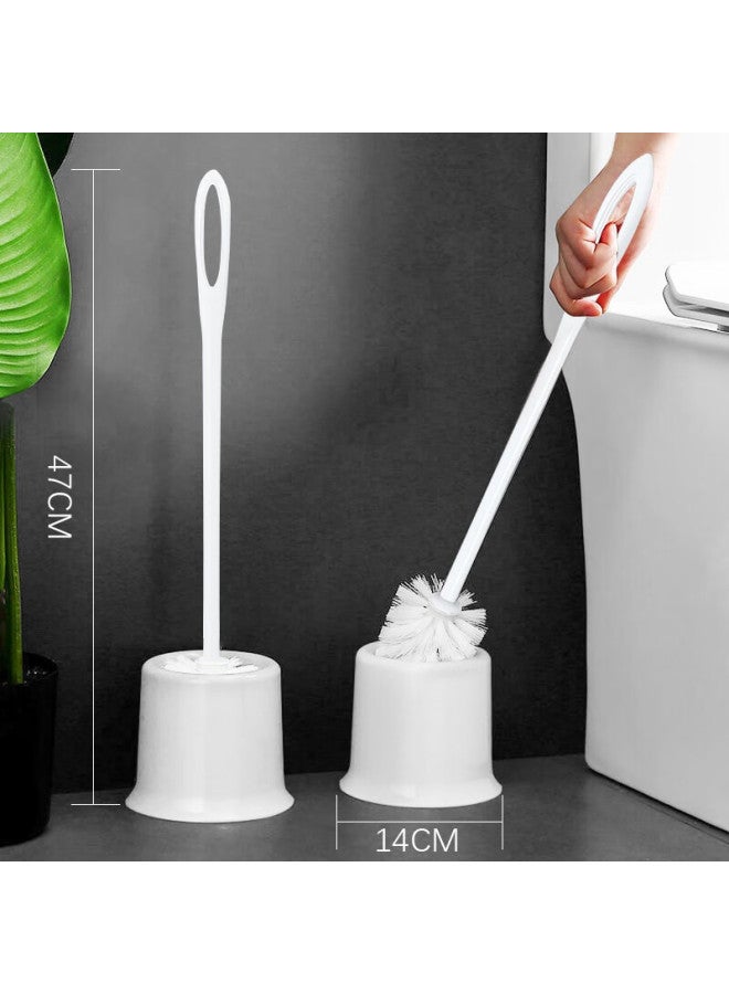 Mengting Toilet Brush Set With Base, Extended Handle, Bathroom Cleaning Brush, White*