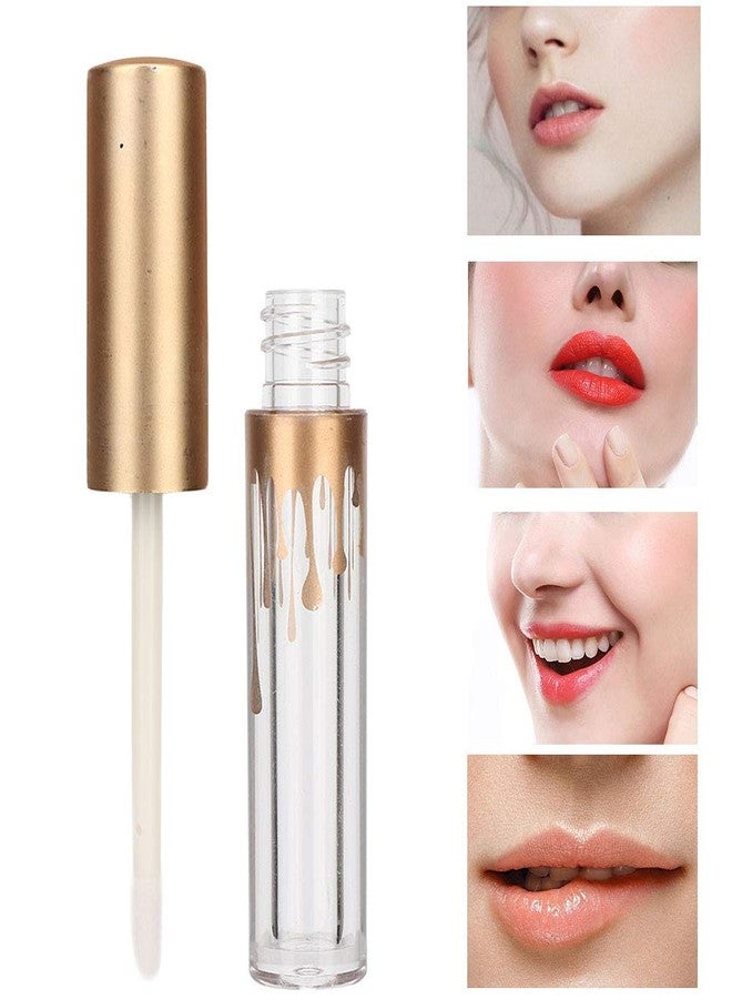 Rotekt1740 10 pcs Empty Lip Gloss Tubes, Transparent and Glod Plastic Lip Gloss Tube Containers DIY Lipstick Balm Travel Makeup Transparent Bottle With Matte Gold Cap Lip Gloss Bottles - Image 4