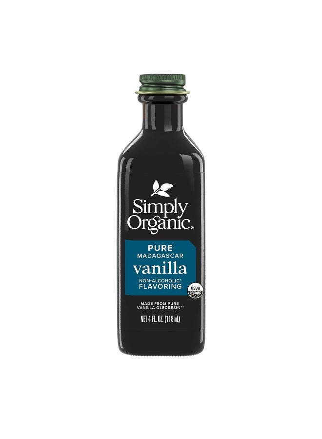 Simply Organic Non-Alcoholic Vanilla Flavoring, 4-Ounce Glass Jar, Certified Organic, Alcohol Free Vanilla - Image 1