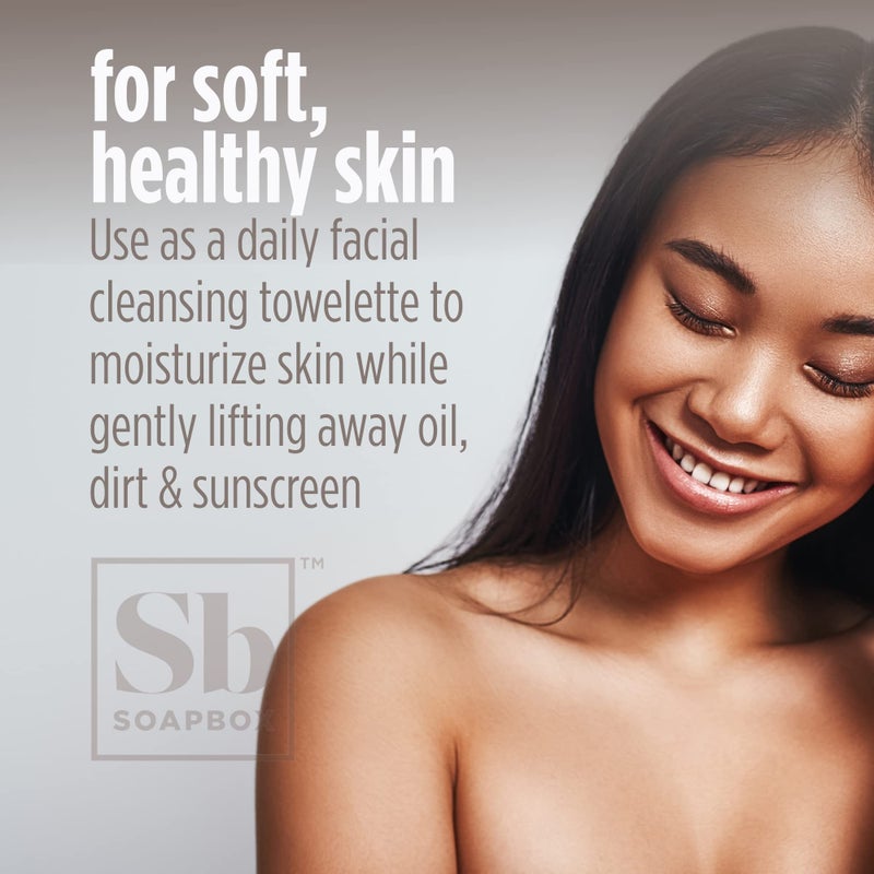 Soapbox Fragrance-Free Makeup Remover Wipes - Gentle Facial Cleansing Wipes for Dirt and Oil, Alcohol Free Makeup Remover Pads 50 Count - Image 4