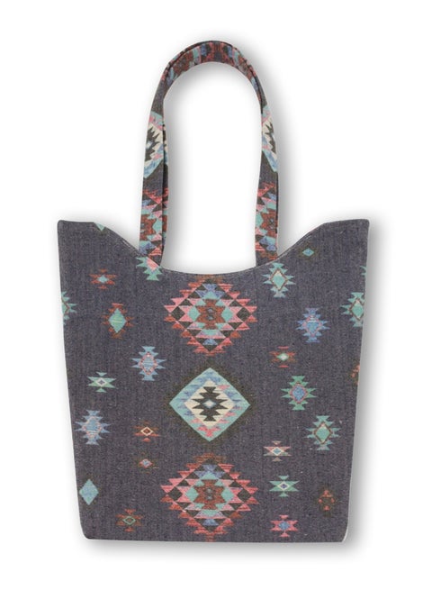 casual printed linen tote bag w230014c