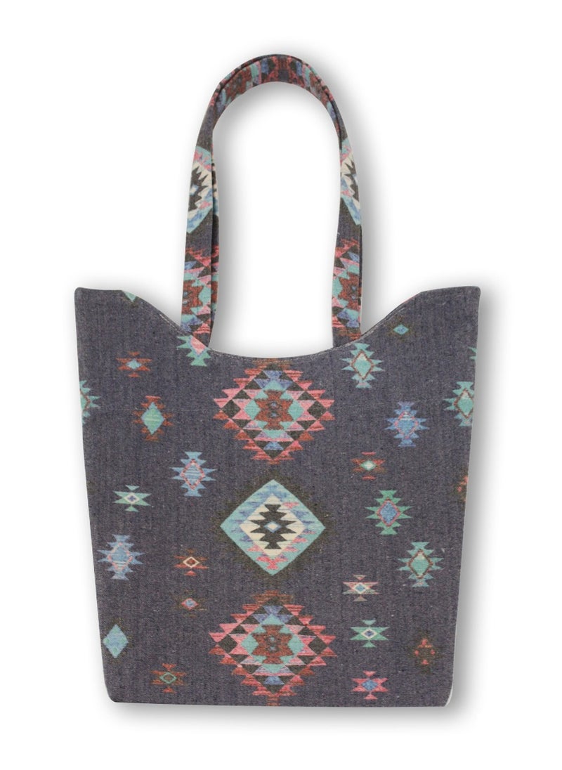 Gharibo Bags casual printed linen tote bag w230014c  - Image 1