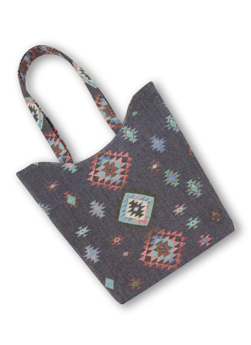Gharibo Bags casual printed linen tote bag w230014c  - Image 2