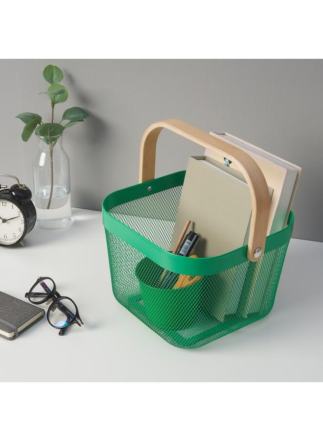 Zaboon Basket, dark green, 25x26x18 cm - Image 3