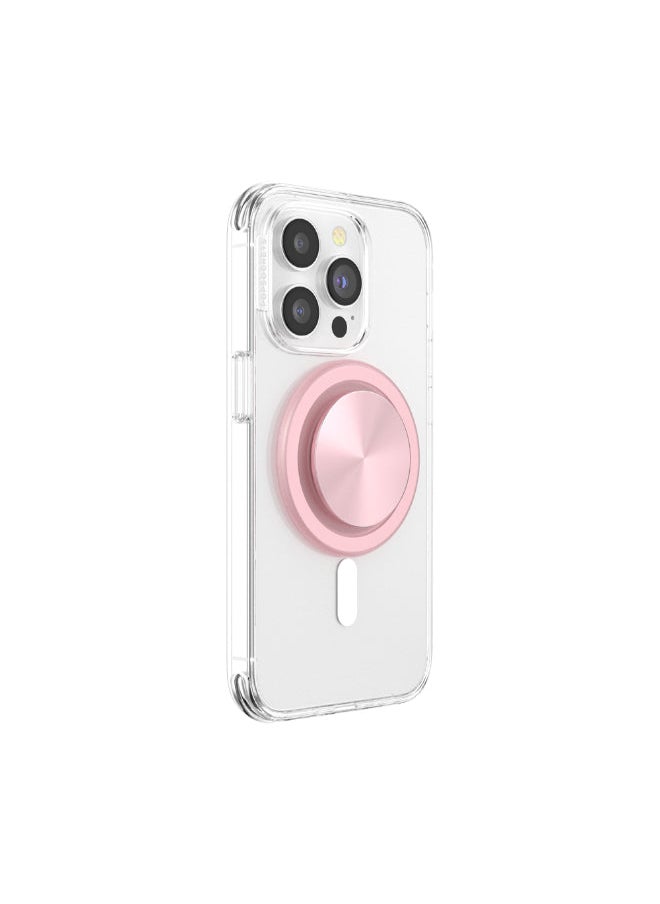 POPSOCKETS MagSafe PopGrip Metallic | Magnetic Phone Grip & Stand, Strong Magnet, for iPhone 15/14/13/12 & MagSafe Cases, Included Adapter Ring for non-MagSafe Phones & Cases - Pinky  - Image 5