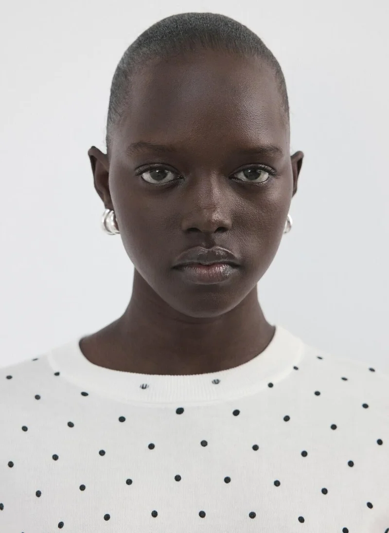 MANGO  Polka-dot knitted sweater for Women | Best Price UAE