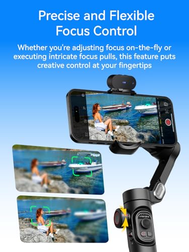 AOCHUAN Gimbal Stabilizer for Smartphone with AI Tracking Sensor, Gimbal with Focus Wheel for Phone/Android, Phone Stabilizer with 7.0 Anti-Shake for Video Recording-Smart XE AI - Image 5
