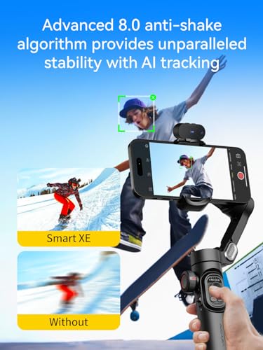 AOCHUAN Gimbal Stabilizer for Smartphone with AI Tracking Sensor, Gimbal with Focus Wheel for Phone/Android, Phone Stabilizer with 7.0 Anti-Shake for Video Recording-Smart XE AI - Image 3