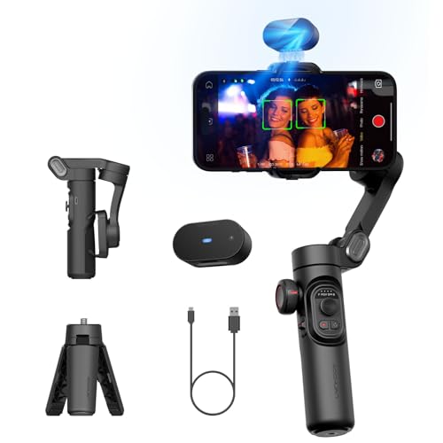 AOCHUAN Gimbal Stabilizer for Smartphone with AI Tracking Sensor, Gimbal with Focus Wheel for Phone/Android, Phone Stabilizer with 7.0 Anti-Shake for Video Recording-Smart XE AI - Image 1
