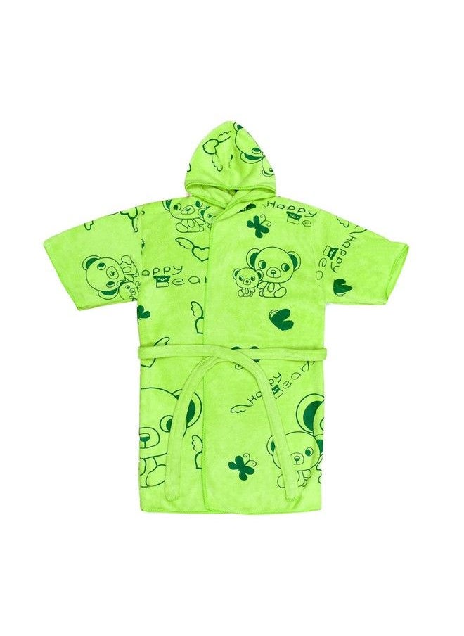 The Little Lookers - Swimming Bath Gown For Kids Bath Gown For Baby Boys;Baby Girls ; Swimming Gown For Kids (Jelly Hood Green 5 7 Years(X Large)) - Image 1