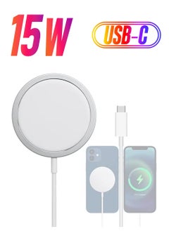 MagSafe Charger 【MFi/UACK Certified】 USB-C Fast Charging, Wireless Magnetic PD Charging up to 15W, Compatible with iPhone 14, 14 Plus, 14 Pro, 14 Pro Max, 13, 12 Series, AirPods Pro 2