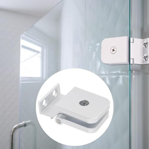 AQDD Glass Shower Door Hinges Replacement Fits 14 Inch Glass Shower Doors Durable and RustResistant for Residential Use 2 Pack - Image 3