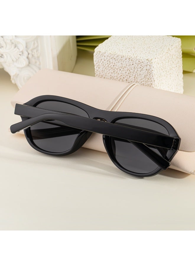 Women's European Style Polarized Sunglasses, Oversized Round TR Frame, UV400 Protection - Image 3