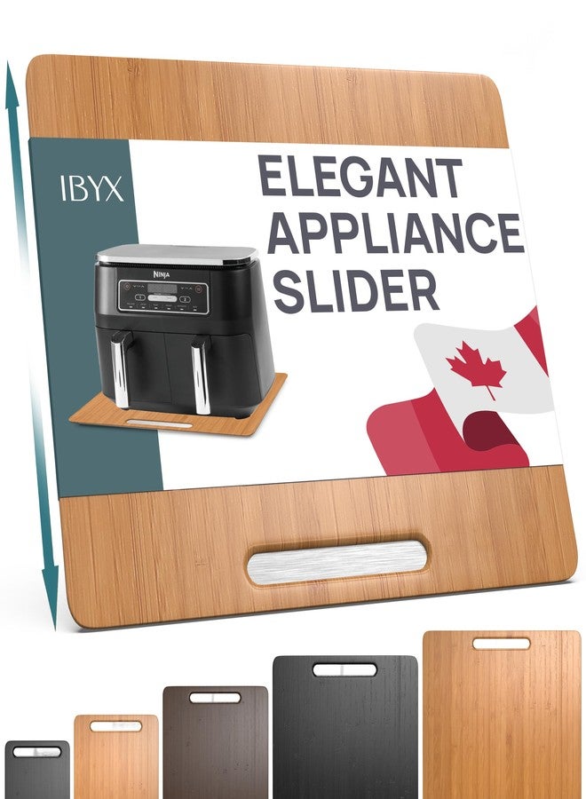 Ibyx Kitchen Appliance Slider for Counter - Bamboo Sliding Tray for Coffee Maker, Air Fryer, Food Processor, Blender, Toaster - Kitchen Appliance Rolling Tray for Countertop (400 x 330 x 21mm) - Image 1