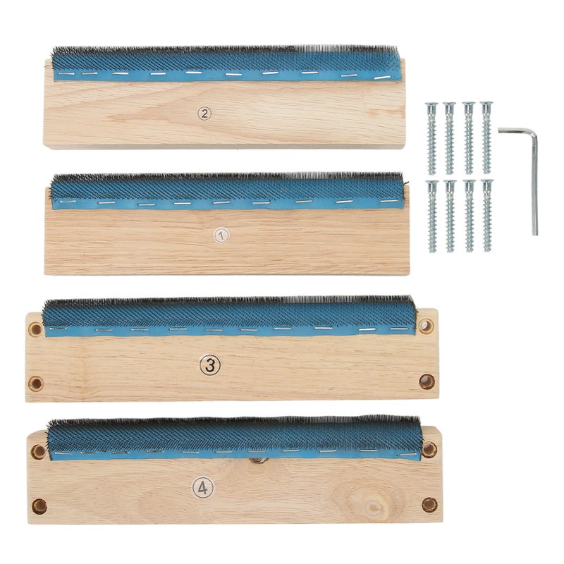 Embroidery Strip Frame 9.8in 4 Sides Sturdy Solidwood Easy Assembly Rug Hooking Frame with Screws Wrech for Tufting DIY - Image 1