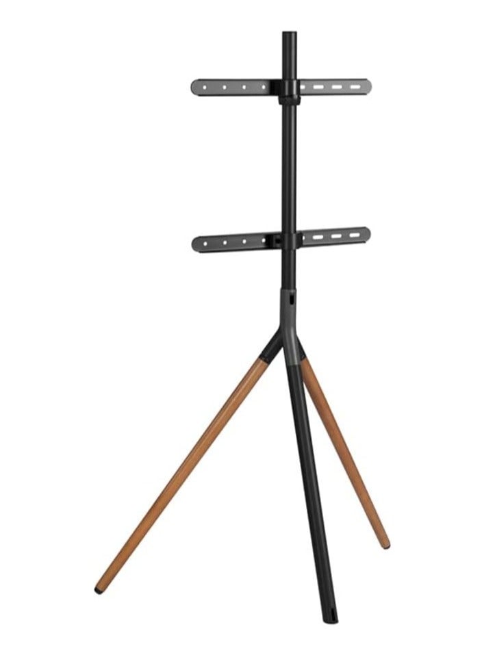 TIGER Adjustable Easel Studio TV Floor Stand for 49" - 70" Screens – Heavy-Duty Tripod Mount Supports Up to 40kg – Modern Grey/Walnut Finish – Space-Saving, Durable & Stable – Perfect for Home, Office, or Studio – Easy Setup & Cable Management - Image 2