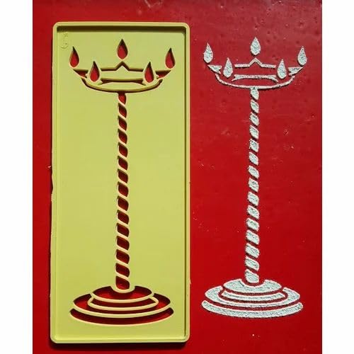 CRAFTAM Different Design Ready to Draw Rangoli Making Stencils, Rangoli Plastic Stencils for Floor Decoration (Set of 12, Size 3x7 Inch) - Image 4