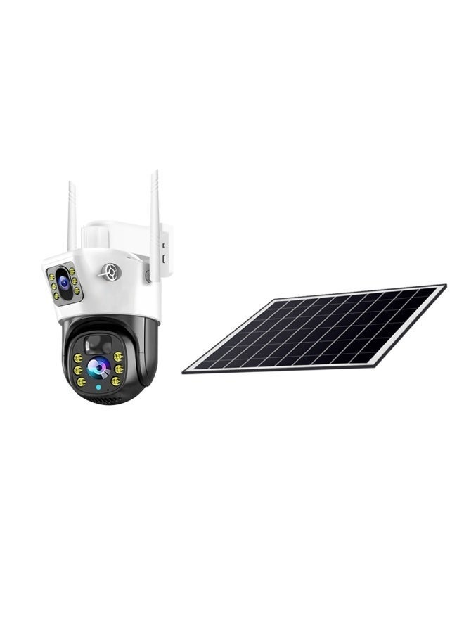 ELTRAZONE V380 Dual Lens 6MP Solar Battery Powered CCTV Camera (VCS09-W) – Wireless WiFi IP PTZ Security Camera with Dual Lens, Waterproof Design, Night Vision, Motion Detection, Two-Way Audio & App Control - Image 5