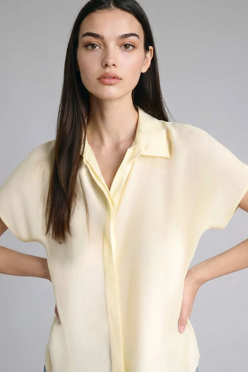 DeFacto Regular Fit Shirt Collar Short Sleeve Shirt