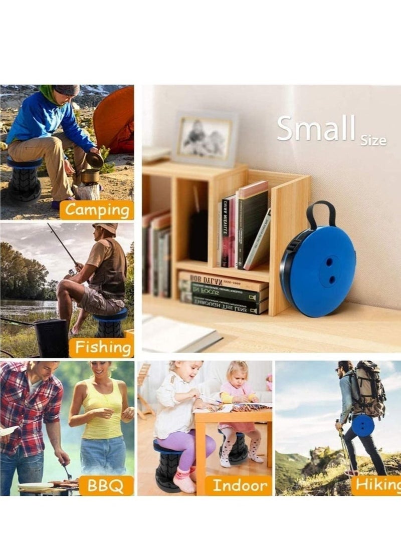 ELTRAZONE كرسي قابل للطي متعدد الوظائف، مقعد قابل للتقلص، مقعد تلسكوبي محمول، مقعد قابل للسحب للتخييم والحدائق وصيد السمك والمشي والسفر والشواء، بلاستيك قابل للتعديل - Image 3