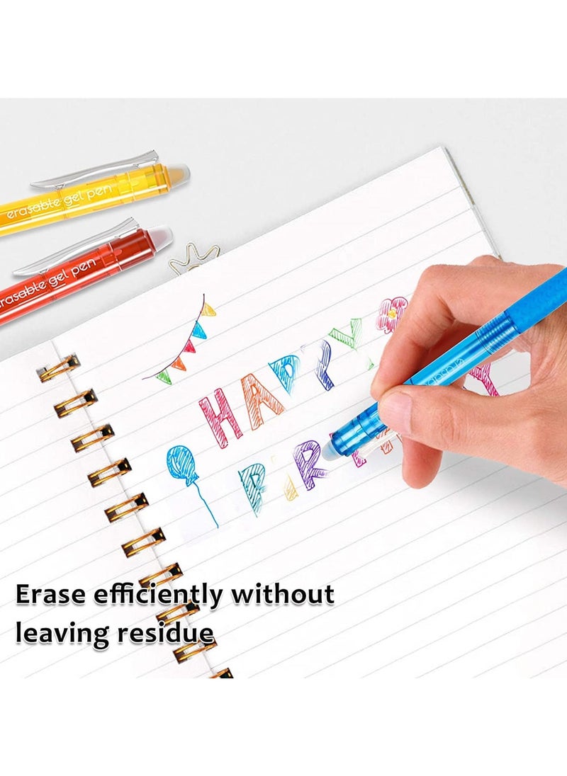 phomemo Erasable Gel Pens, 8 Colors Retractable Erasable Gel Pens, Fine Point 0.7mm Pens, Heat Erasable Pen with Premium Comfort Grip, For Drawing, Writing, Planner, Crossword Puzzles  - Image 4