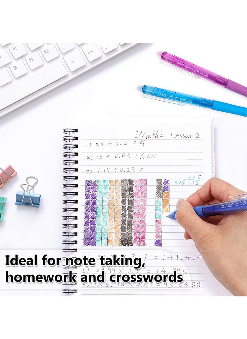 phomemo Erasable Gel Pens, 8 Colors Retractable Erasable Gel Pens, Fine Point 0.7mm Pens, Heat Erasable Pen with Premium Comfort Grip, For Drawing, Writing, Planner, Crossword Puzzles  - Image 5