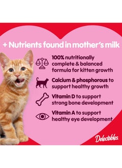 Hartz Delectables Squeeze Up Kitten Creamy Squeezable Puree, Lickable Wet Cat Treats, Grain Free, No Added Fillers, No By-Products, No Added Preservatives, 0.5 Ounces Tube Tuna & Salmon, 32 Tubes Total  - Image 3