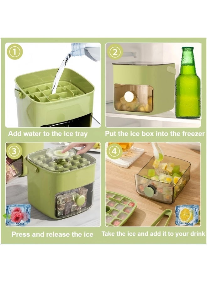 Ice Cube Trays for Freezer - Ice Trays with Lid Covered Ice Maker Trays for Drinks Smoothies Juices Easy Release Ice Cube Trays with Lids for Freezer - Image 4