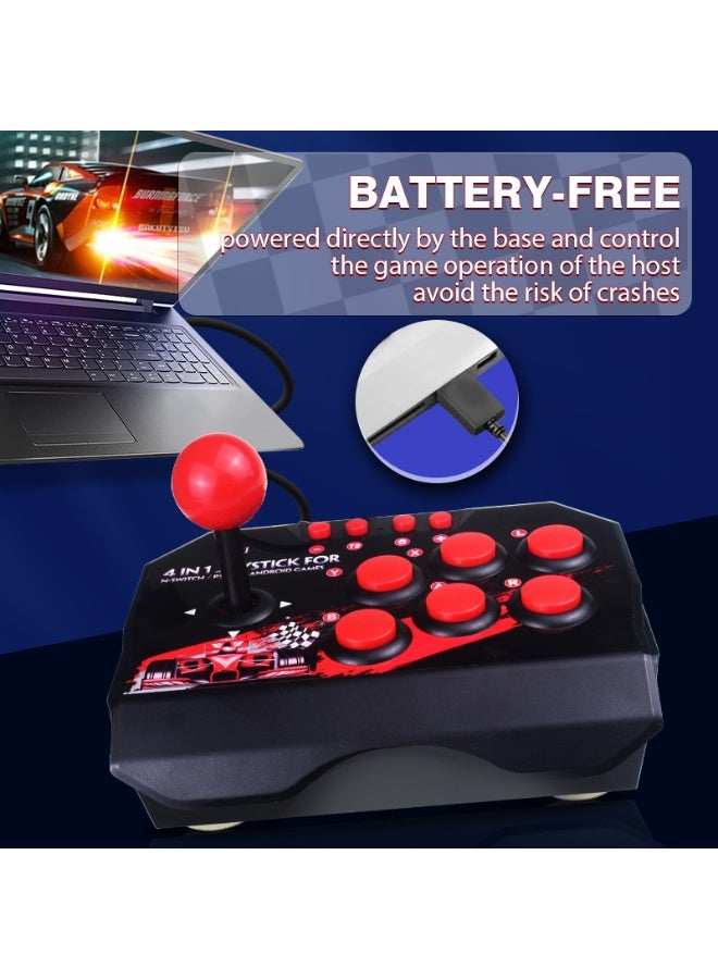 general Suitable for switch/pc/ps3/Android game controller rocker double arcade classic wired fighting joystick - Image 3