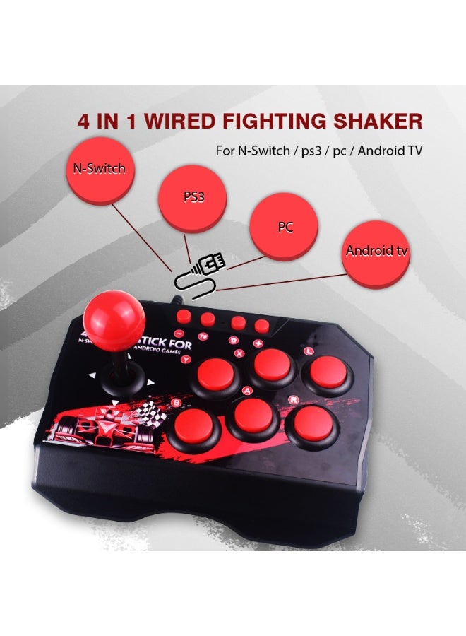 general Suitable for switch/pc/ps3/Android game controller rocker double arcade classic wired fighting joystick - Image 4