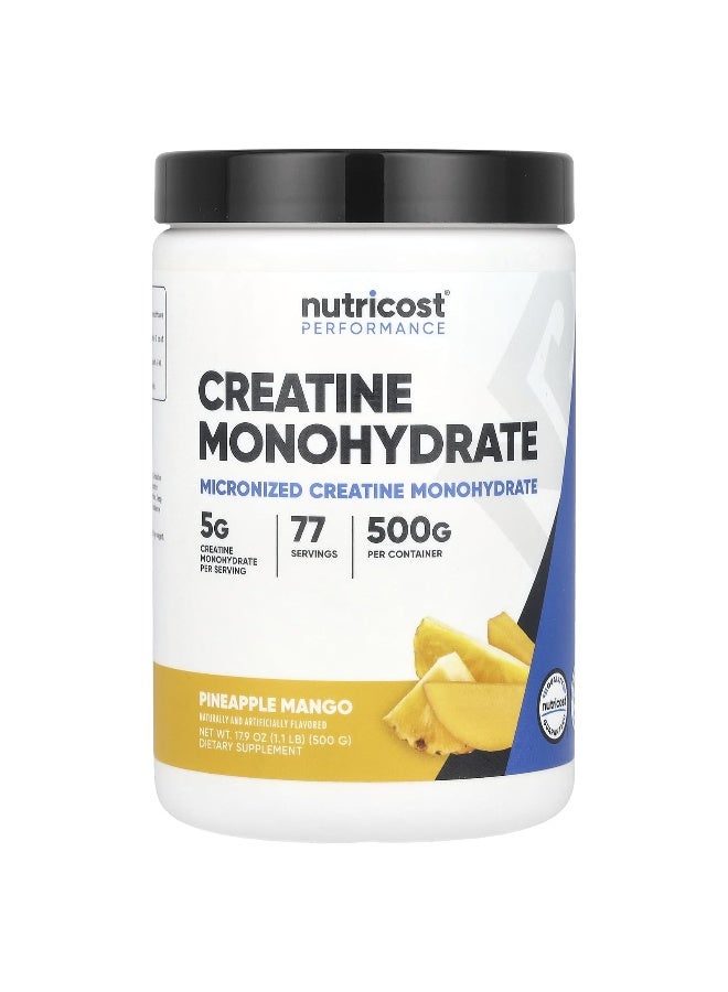 Nutricost نوتريكوست، أداء، كرياتين مونوهيدرات، أناناس مانجو، 1.1 رطل (500 جرام) - Image 1