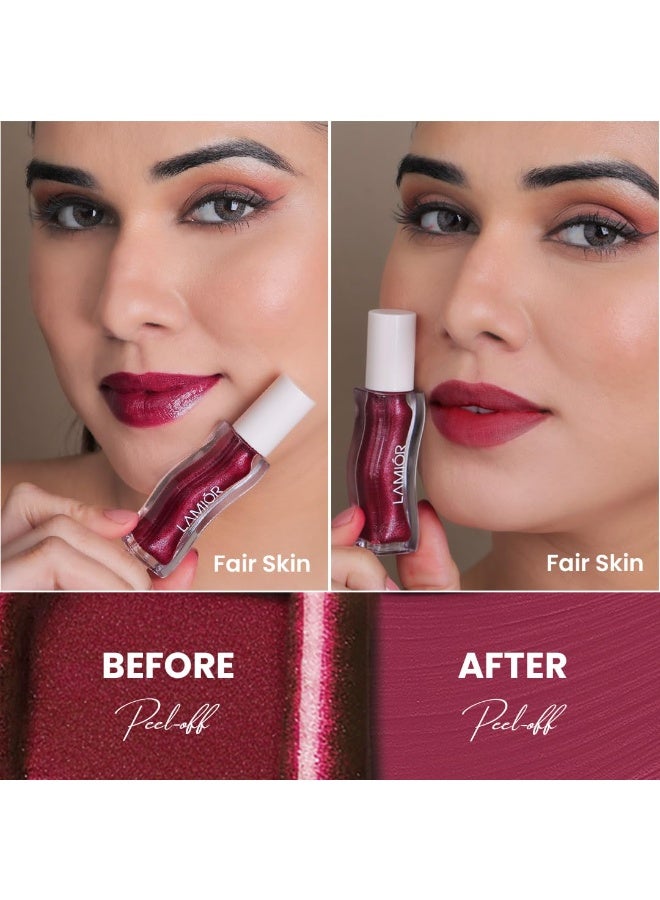 LAMIOR Lip Tint Long Lasting No-Fade Peel Off Lip Stain Tattoo Kit - India’s First Matte Finish, Waterproof, Transfer Proof & Ultra Hydrating with Astaxanthin, Rose & Ceramides, (Rose Pink) | Stain, India’s First Matte Finish Peel-Off Lip Tint,Waterproof, Transfer-Proof & Ultra Hydrating, Vegan,(Rose Pink) - Image 2