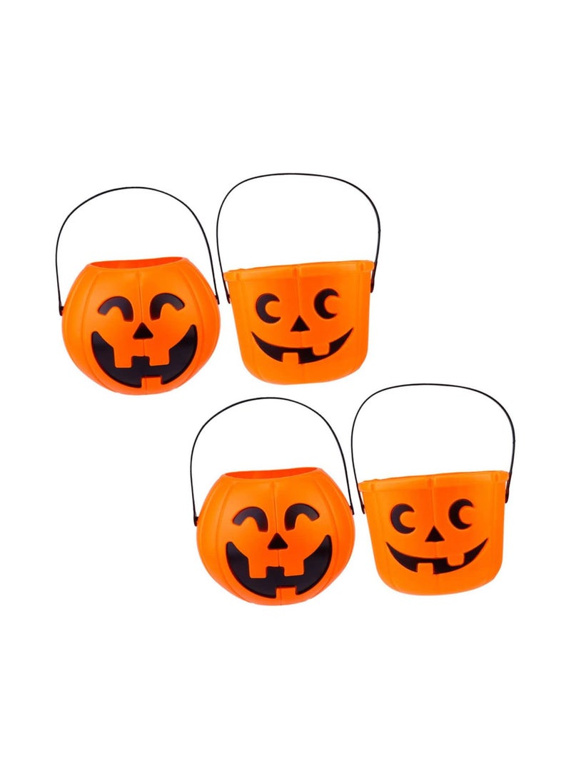 GGOOT 4pcs Candy Bucket Lantern for Kids Children Gifts Candy Pumpkins Halloween Candy Buckets Halloween Party Favors Halloween Candy Pot Creative Halloween Candy Holder Halloween Bucket - Image 1