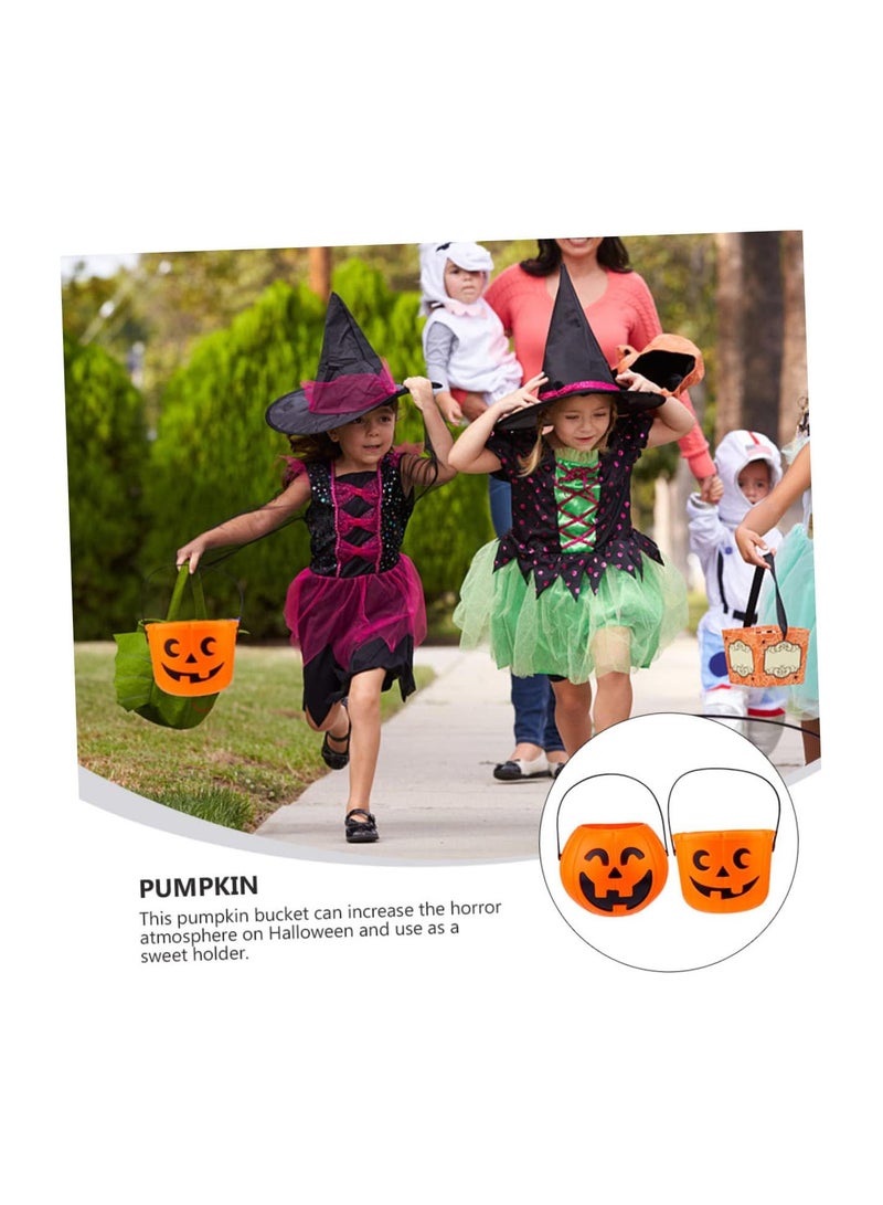 GGOOT 4pcs Candy Bucket Lantern for Kids Children Gifts Candy Pumpkins Halloween Candy Buckets Halloween Party Favors Halloween Candy Pot Creative Halloween Candy Holder Halloween Bucket - Image 3