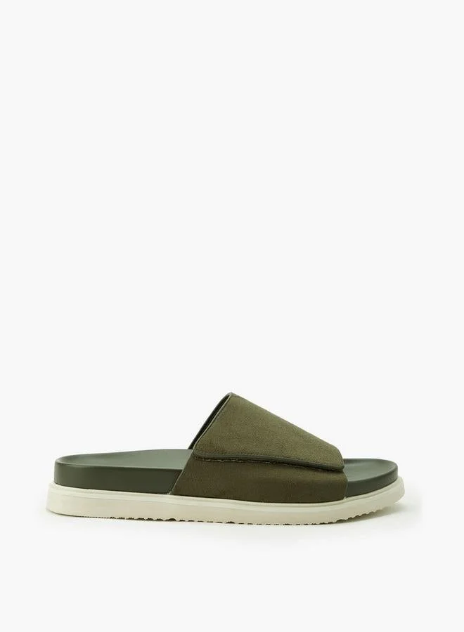 Le Confort Men Textured Hook & Loop Comfort Sandals