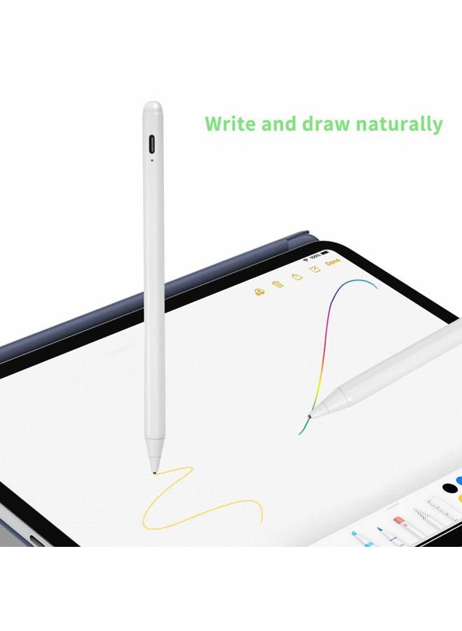 Bbata Stylus Pen for HP Pavilion X360 Convertible 14", Active Stylus Electronic Pens Compatible with HP Pavilion X360 Convertible 14",Good for Sketching and Note-Taking Pens with Type-C Rechargeable,White - Image 3
