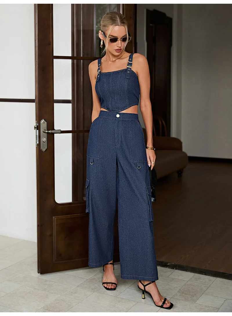 SIMPLEE Women's 2-Piece Outfit Set - Matching Top & Pants for Stylish Look