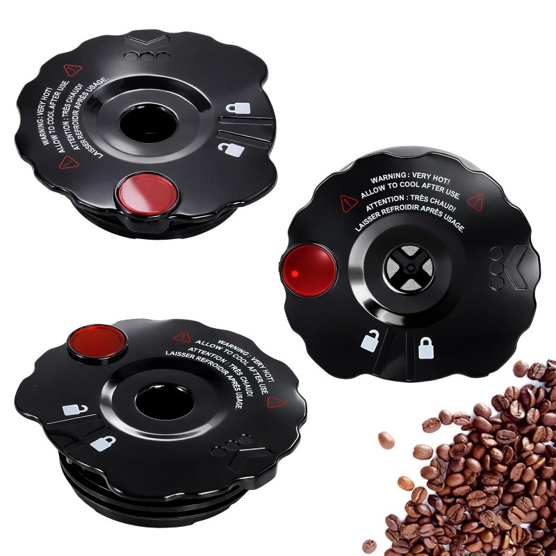Podoy 119367 Reusable Coffee Filter Cover Lid Compatible with Keurig My K-Cup 2.0 Series K200 K250 K300 K350 K400 K450 K460 K475 K500 K550 K560 K575 Brewers (3 Pack) - Image 1