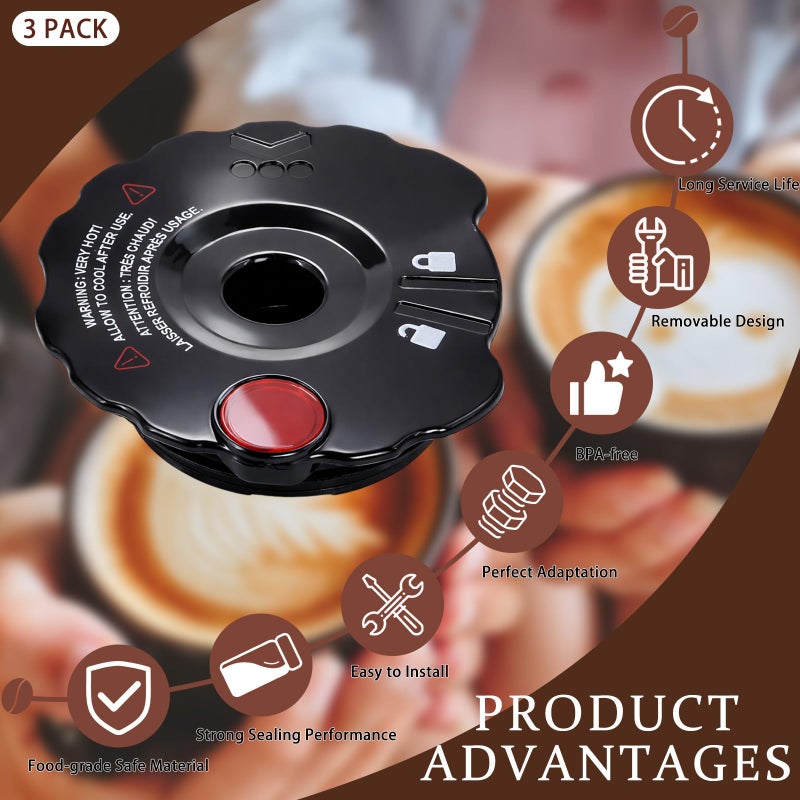 Podoy 119367 Reusable Coffee Filter Cover Lid Compatible with Keurig My K-Cup 2.0 Series K200 K250 K300 K350 K400 K450 K460 K475 K500 K550 K560 K575 Brewers (3 Pack) - Image 2