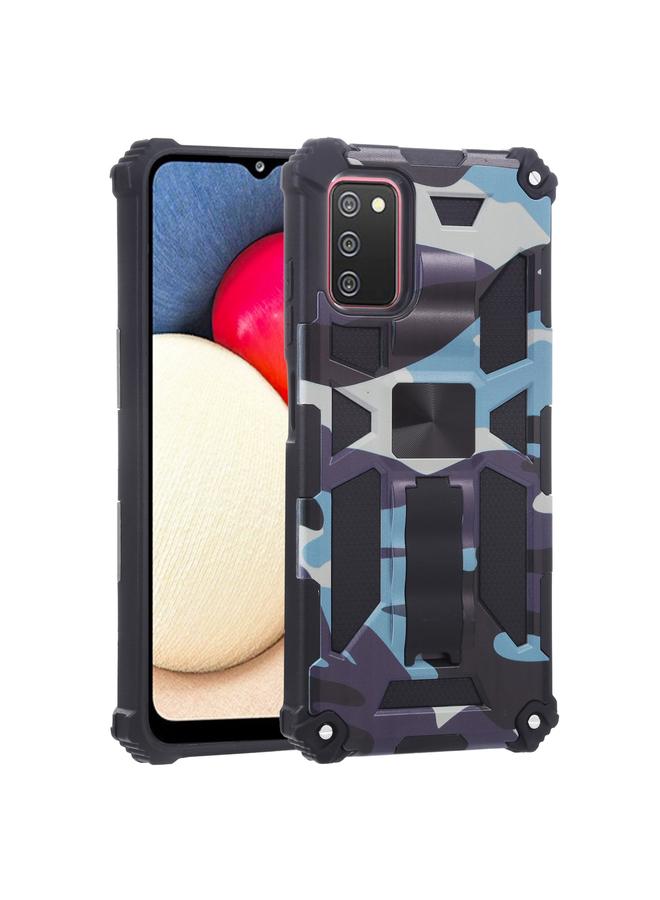 اس-توب جراب لهاتف Samsung Galaxy A03s مقاس 166.6 مم، جراب واقٍ مغناطيسي من مادة TPU + PC مموهة ومضادة للصدمات مع حامل - Image 1