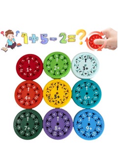 9pcs Fidget Spinner Toys , Math Fact Fidget Spinners, Number Fidget Toy, Math Learning & Sensory Education Toys Game, Fidget Learning Game Toy Relieves Stress for Students (Addition Or Subtraction)