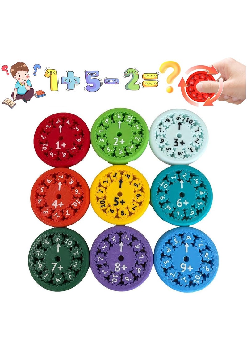 Generic - 9pcs Fidget Spinner Toys , Math Fact Fidget Spinners, Number Fidget Toy, Math Learning & Sensory Education Toys Game, Fidget Learning Game Toy Relieves Stress for Students (Addition Or Subtraction) - Image 1
