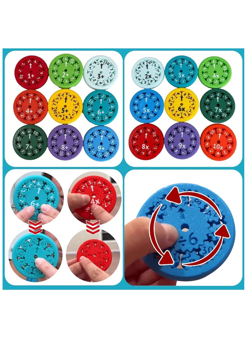 Generic - 9pcs Fidget Spinner Toys , Math Fact Fidget Spinners, Number Fidget Toy, Math Learning & Sensory Education Toys Game, Fidget Learning Game Toy Relieves Stress for Students (Addition Or Subtraction) - Image 1